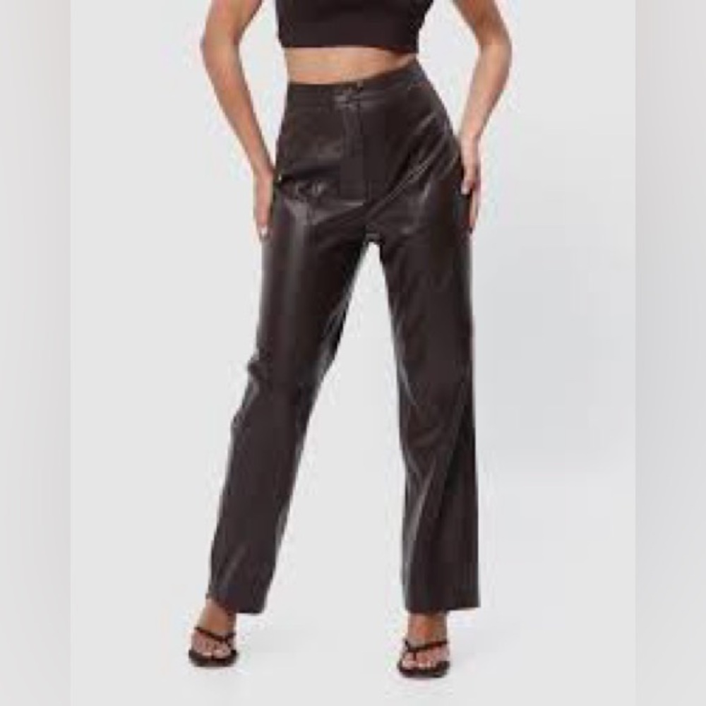 NWOT;MOSSMAN
Opulence Pants in Faux Leather Leather Pants⭐️